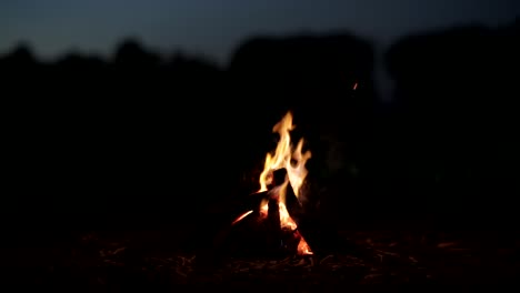 Schöne-Nahaufnahmen-Eines-Lagerfeuers-Bei-Nacht