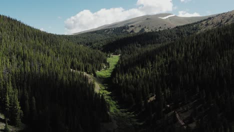 Drone-flying-over-beautiful-mountains-in-the-Spring