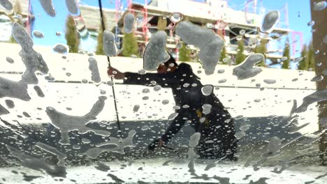 POV-footage-of-self-car-wash
