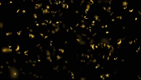 Golden-Confetti-Falling-Down-Over-Black-Background-Sameless-Loop