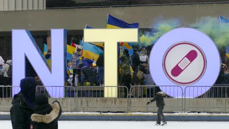 Protest-against-Russian-invasion-of-Ukraine-at-ice-rink-in-Toronto