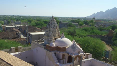 Aerial-Rising-View-Of-Nagarparkar-Bazaar-Temple