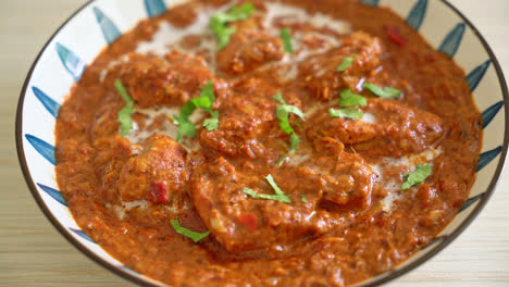 Pollo-Tikka-Masala-Curry-Picante-Comida-De-Carne---Estilo-De-Comida-India