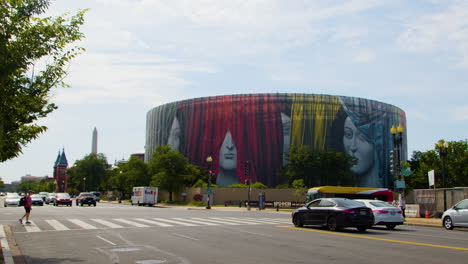 The-Hirshhorn-Museum-in-downtown-Washington,-D