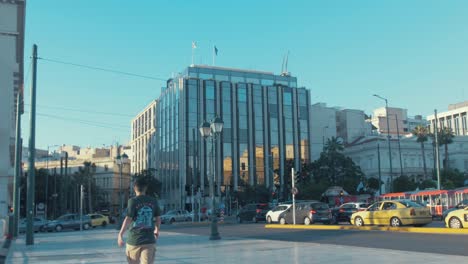 Blick-Auf-Geschäftsgebäude-Im-Stadtzentrum-Von-Athen
