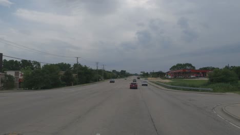 Traveling-in-the-Chicago-Illinois-area,-suburbs,-streets,-and-highways-in-POV-mode-us-30-near-Matteson-Illinois-at-gas-station