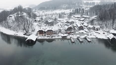 Aeiral-drone-of-European-winter-lake
