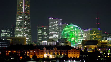 Horizonte-De-La-Ciudad-De-Yokohama-En-La-Noche