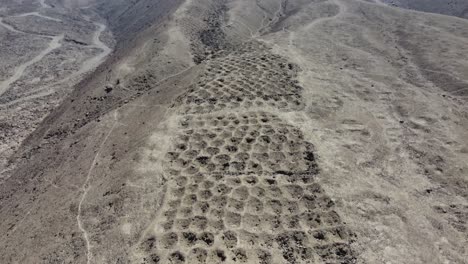 Drone-footage-of-an-archaeological-site-in-Pisco,-Peru