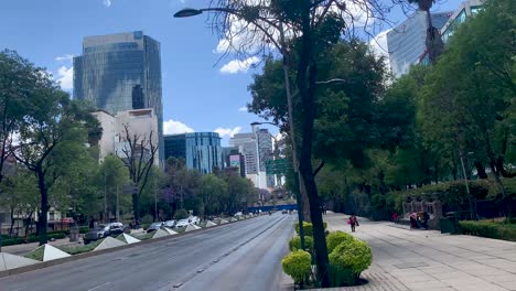 Zeitraffer-Am-Paseo-De-La-Reforma-In-Mexiko-Stadt