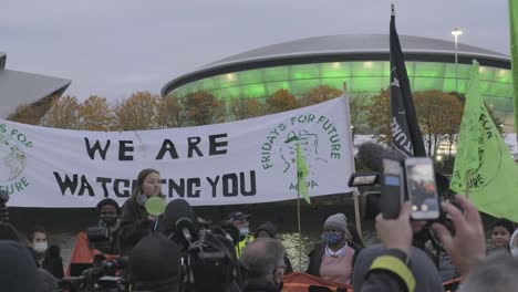 Klimaproteste-Außerhalb-Der-Cop26-Treffen-In-Glasgow