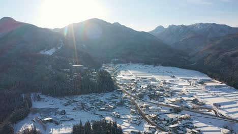 Sonnenaufgang-über-Dem-Hochland-Von-Shiga-Kogen,-Yamanouchi,-Nagano