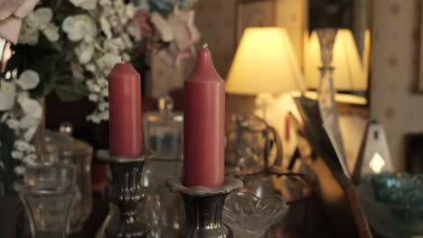 Traditional-blue-and-red-Christmas-wax-candles