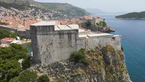 Fort-Lovrijenac-and-Fort-Bokar-from-Dubrovnik-walls-of-Croatia