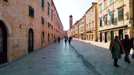 Walking-down-the-historical-ancient-city-streets-of-Dubrovnik