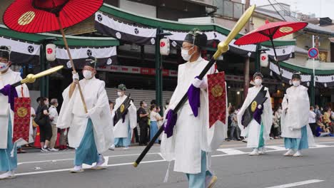 After-2-Year-Global-Pandemic,-First-Gion-Matsuri-Parade-in-Kyoto-Begins
