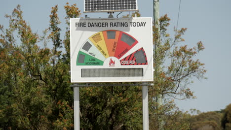 Señal-De-Alerta-De-Peligro-De-Incendio-A-Lo-Largo-De-Una-Carretera-Australiana