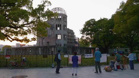 Peace-activists-at-Hiroshima-Peace-Dome