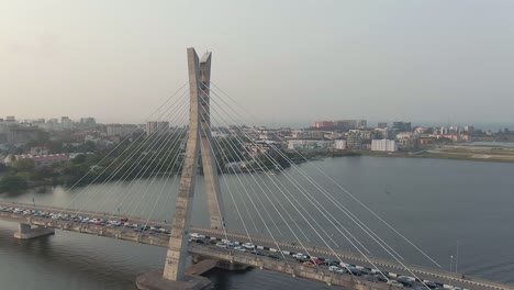 Aerial-Lekki-Bridge-Lagos,-Nigeria,-Afrika