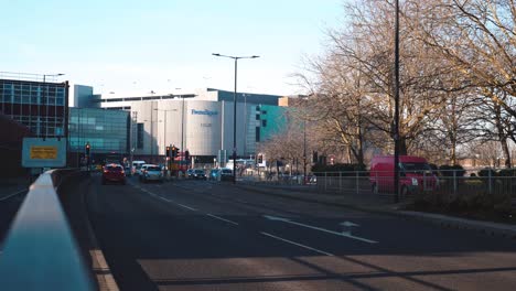 Timelapse-of-traffic-driving-through-doncaster-town-centre-towards-doncaster-frenchgate-centre