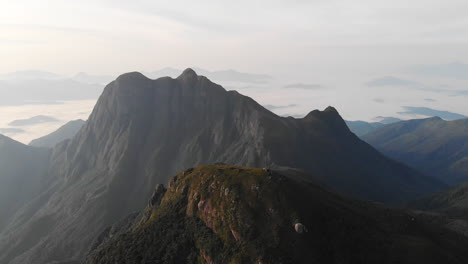 Highest-brazilian-rainforest-mountains,-Pico-Caratuva-and-Pico-Paraná,-Brazil,-South-America