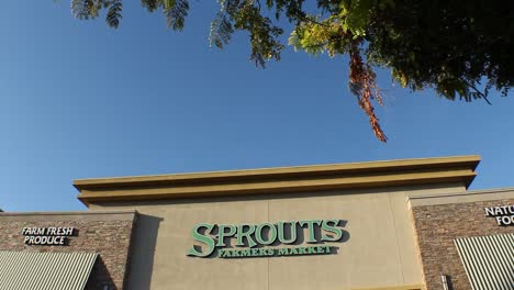 Sprouts-Grocery-Store-Establishing-Pan-Down-From-Sky