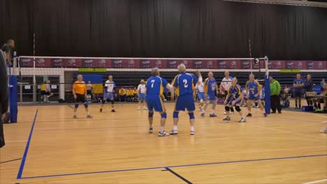 Shot-of-volleyball-players-above-years-old-gathering-in-the-world-master-game-at-Waitakere-Trust-Stadium