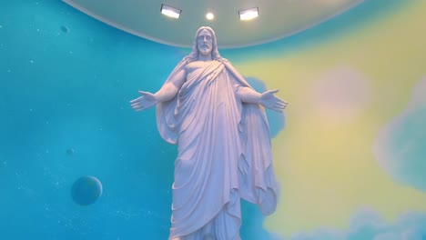 Statue-Von-Jesus-Im-Laie-Hawaii-Tempel