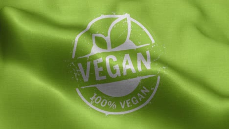 4k-3D-waving-flag-illustration-of-the-vegan-symbol-in-green