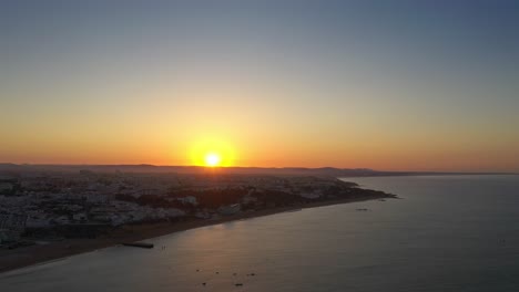 Algarve-Sonnenaufgang-Luftaufnahme-Von-Albufeira