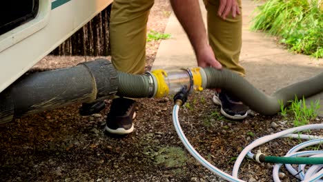 Black-water-hose-on-a-Recreational-Vehicle