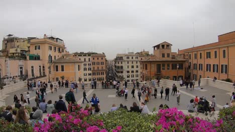 This-footage-is-a-reveal-type-video-which-lets-users-think-that-they're-coming-into-the-Spanish-Steps-from-above