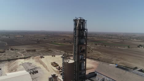 Aerial-view-of-industrial-buildings-in-abandoned-industrial-site