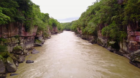 Aerial-shot-flying-over-CaÃ±o-Cristales-river-in-a-Colombian-nature-reserve