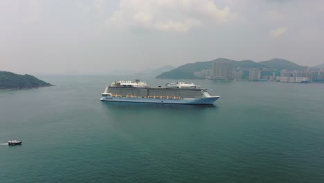 Royal-Caribbean-Spectrum-of-the-seas-mega-Cruise-Ship-anchored-at-Hong-Kong-bay