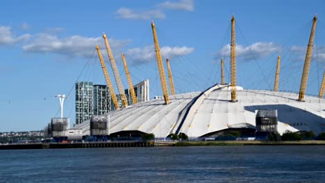 Closeup-time-lapse-of-the-OS-arena-on-the-river-Thames