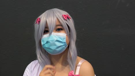 Retrato-De-Un-Cosplayer-Disfrazado-Durante-El-Evento-De-Exhibición-Anicom-And-Games-Acghk-En-Hong-Kong