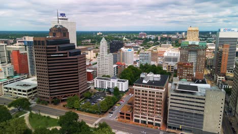 Skyline-Von-Memphis,-Tennessee-An-Einem-Bewölkten-Nachmittag-An-Einem-Sommertag