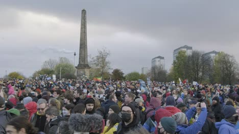 Over-250000-people-march-in-protest-from-Kelvingrove-park-to-Glasgow-green-during-COP26