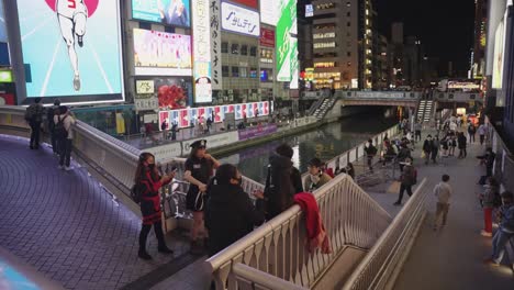 Osaka-Innenstadt-Und-Fluss-In-Der-Halloween-Nacht