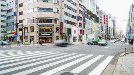 Zeitraffer-Im-Ginza-Viertel-In-Tokio,-Japan