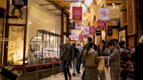 Block-Arcade-Melbourne,-Julio-De-2019-Histórico-Edificio-De-Galería-Comercial-En-Melbourne---Popular-Atracción-Turística-En-Melbourne