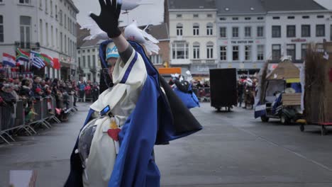 Aalst-carnival-parade-participant-showing-creepy-costume