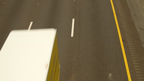 Tight-topdown-view-of-highway-traffic