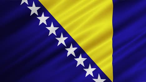 Flagge-Von-Bosnien-Und-Herzegowina-Winkt-Im-Hintergrund