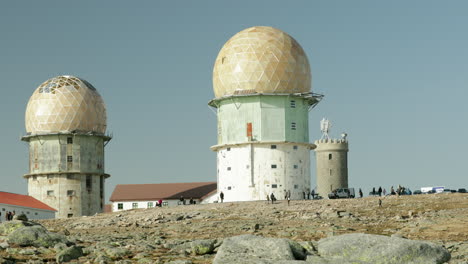 Torre---Serra-Da-Estrela---The-Highest-Mountain-Range-In-Portugal---Tourist-Attraction---static-shot