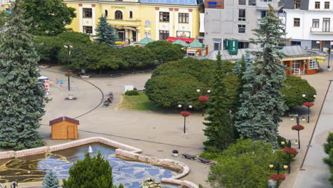 Time-Lapse-of-daytime-life-in-the-city-of-Å½ilina-in-Slovakia-during-sunny-summer-day