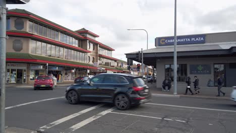 Cabramatta-Plaza-shopping-district-main-road,-Sydney,-Australia