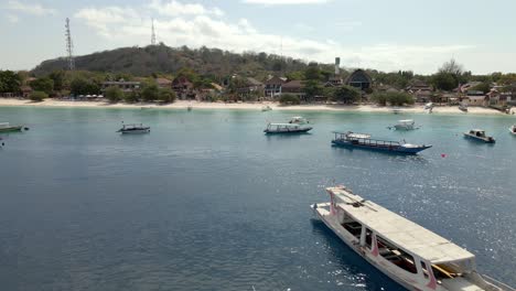 Aerial-View-Of-Yachts,-Boats-And-Sailboats-Moored-At-A-Marina-Harbour