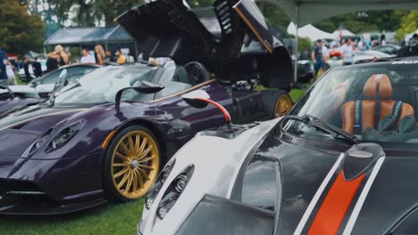 Paar-Pagani-Huayra-Hyper-Autos-Auf-Einer-Luxusautoshow